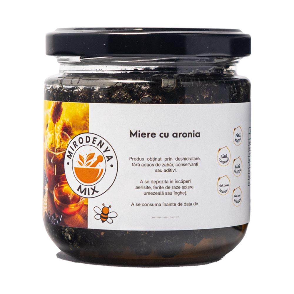 Miere cu Aronia, Naturală, Gustoasă și Aromată 230g